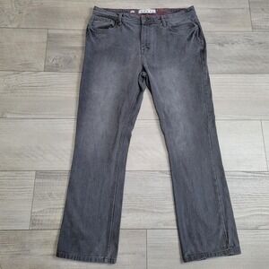 Artful Rebel Jeans Mens 38x32 (40x33) Gray Straight Leg Boot Cut High Rise